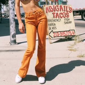 Revice Boot Cut Flared Orange Denim